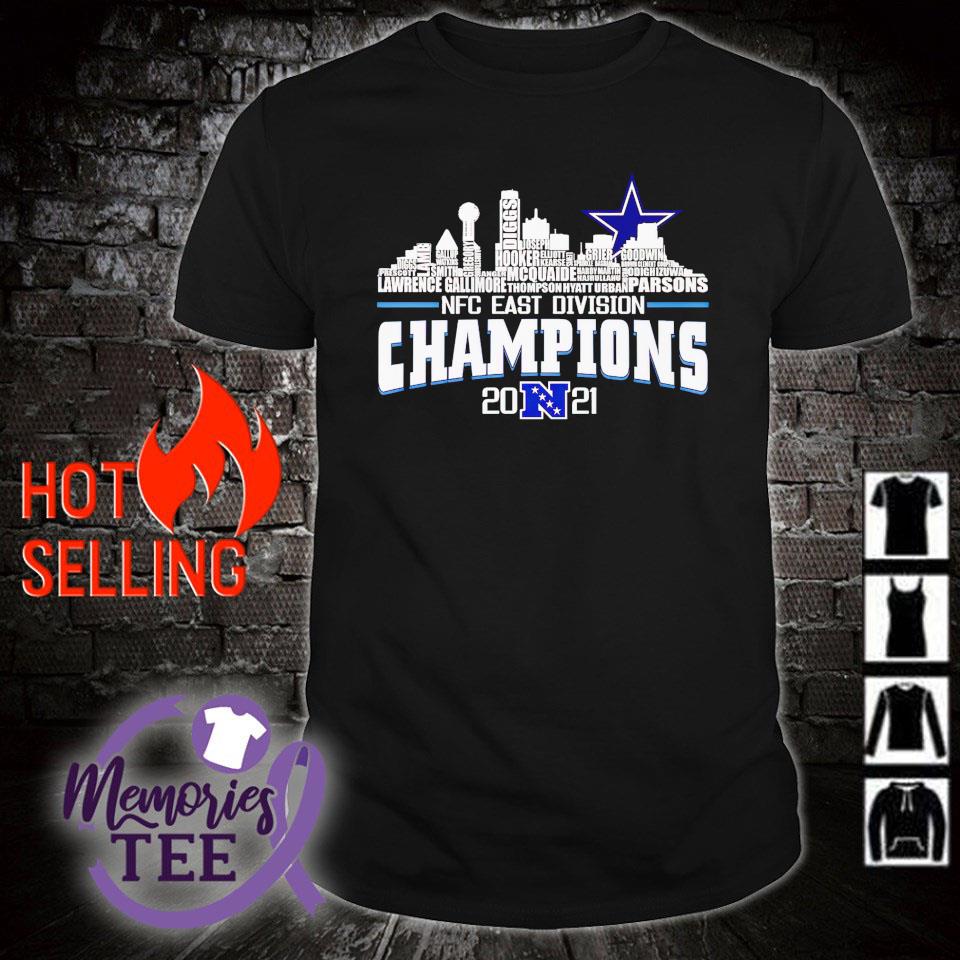 Dallas Cowboys team signature nfc east champions 2021 shirt