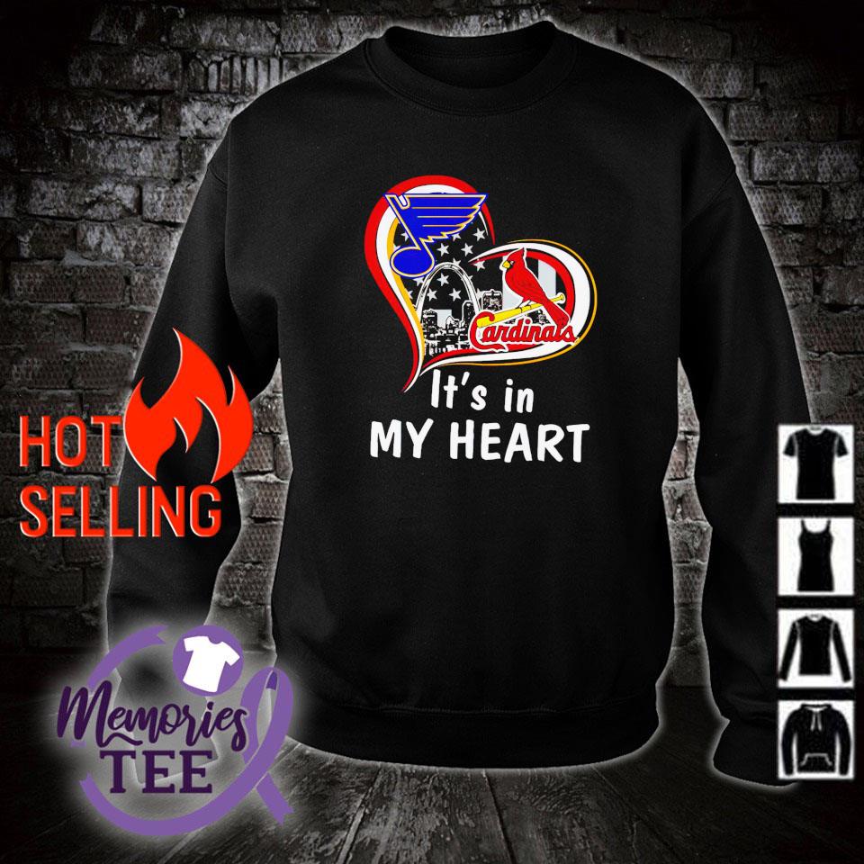 Heart St Louis Blues and St Louis Cardinals shirt, hoodie, sweater, long  sleeve and tank top