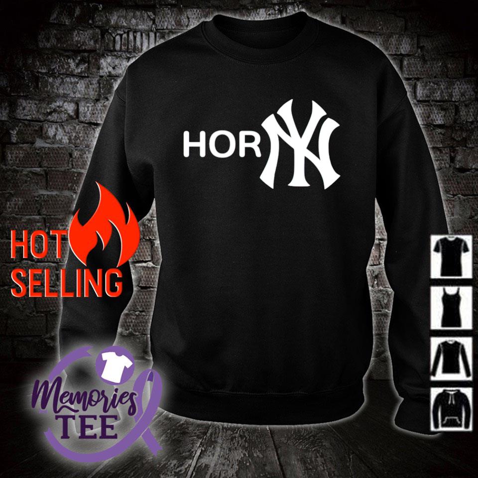 Horny New York Yankees logo shirt, hoodie, sweater, long sleeve