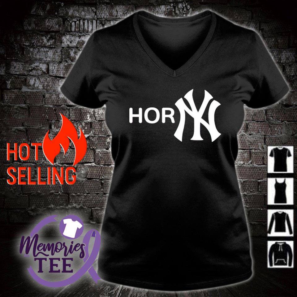 Horny New York Yankees logo shirt, hoodie, sweater, long sleeve and tank top