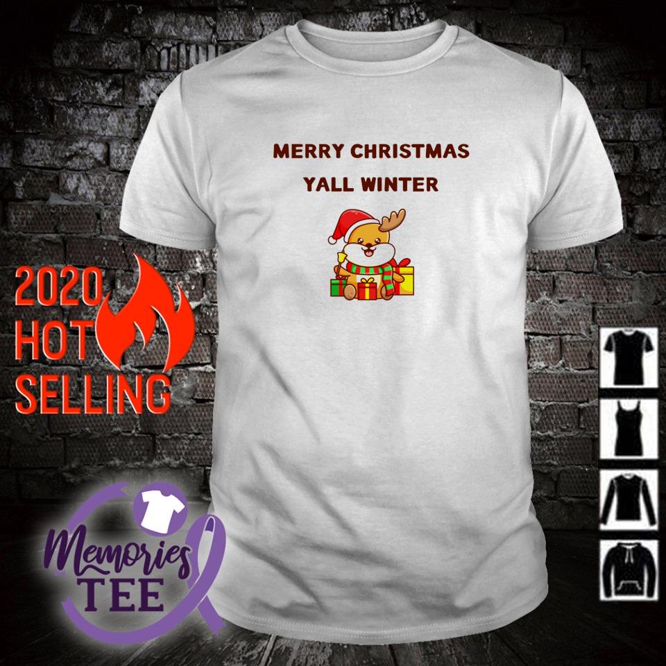 Best merry Christmas yall winter cute Santa deer shirt