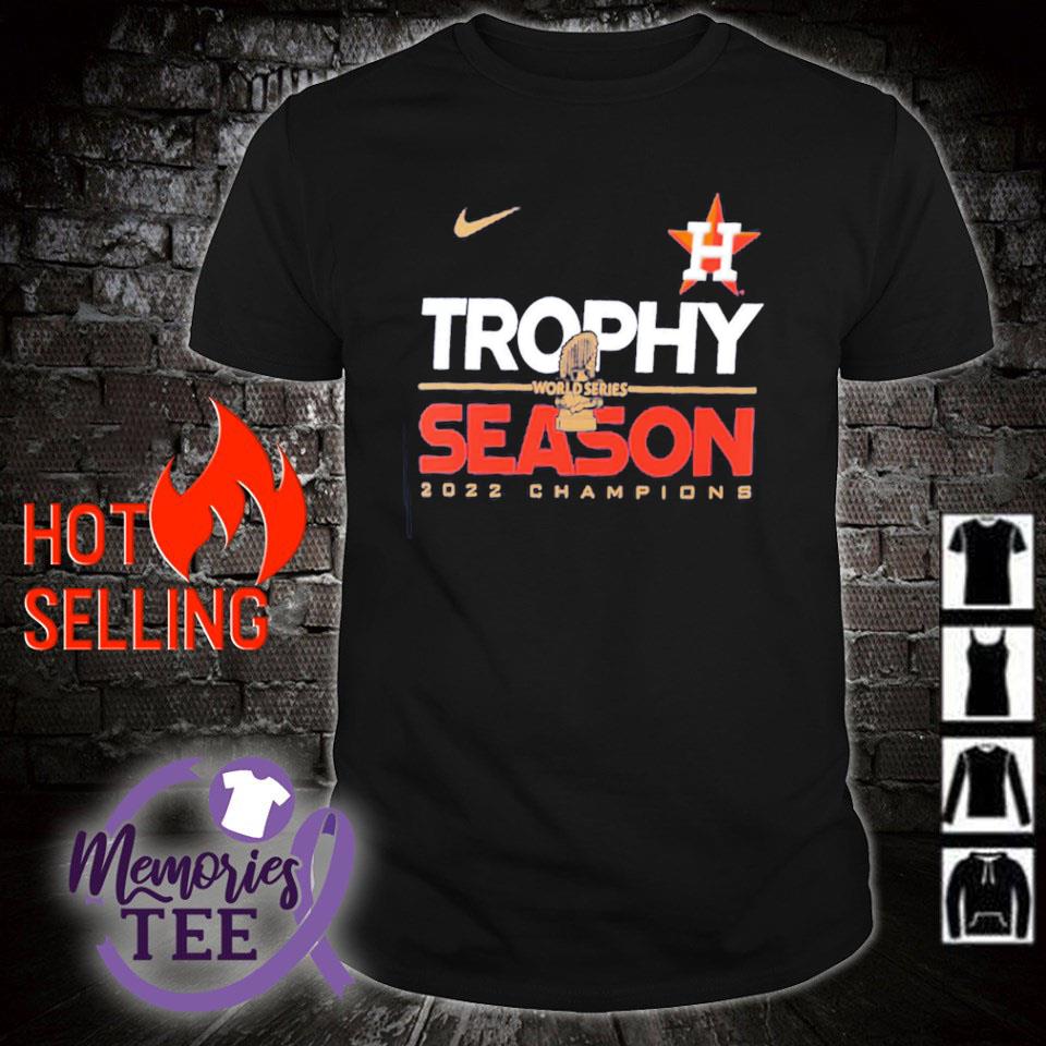 Official nike Houston Astros trophy season 2022 world series champions shirt