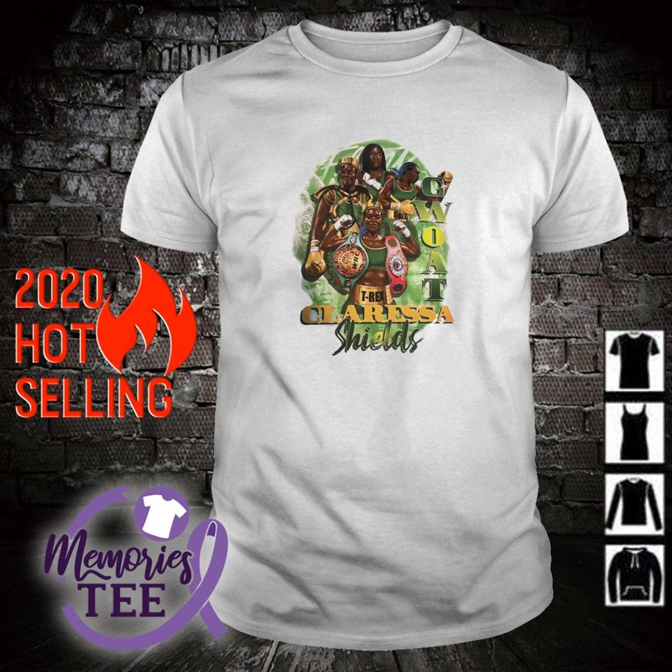 Premium claressa Shields Gwoat T-rex shirt