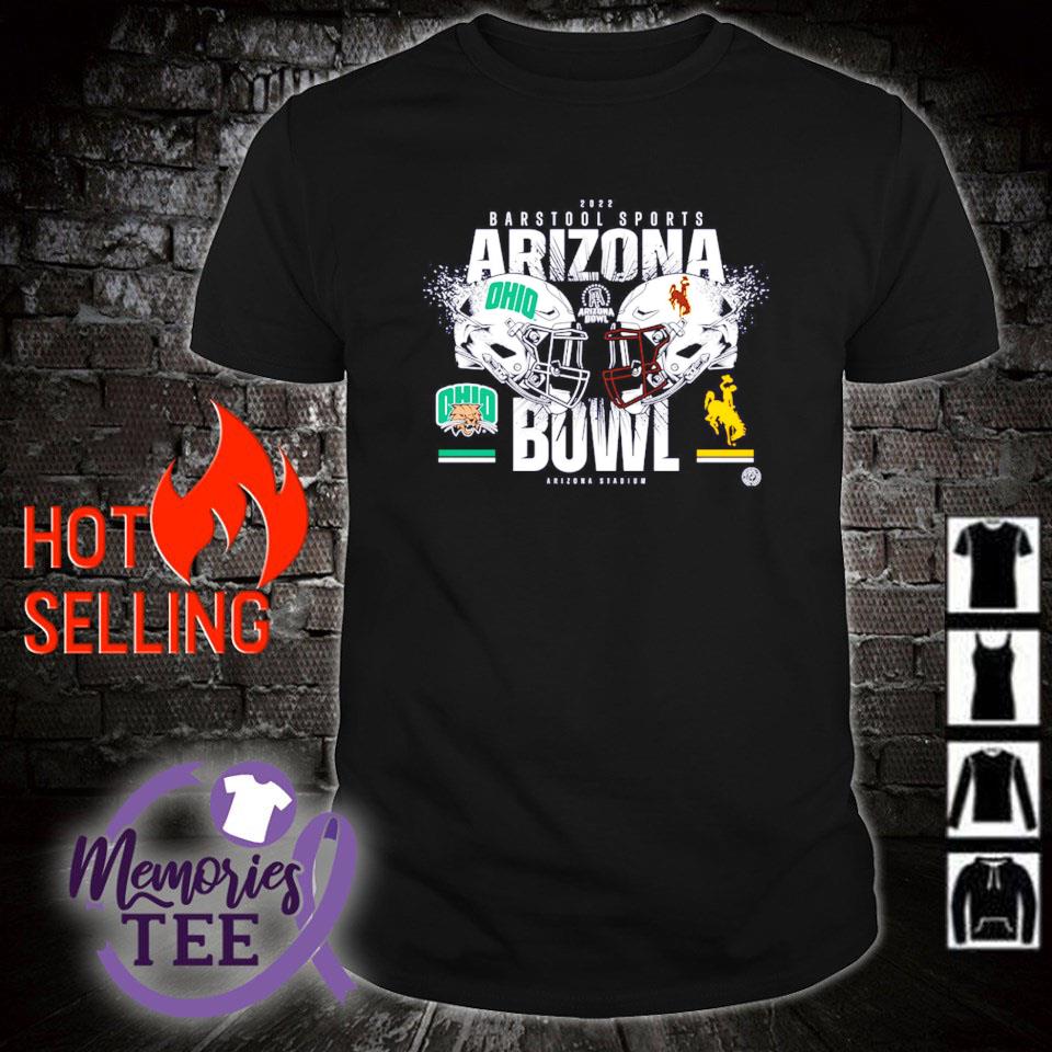 Funny arizona Bowl 2022 Ohio Bobcats vs Wyoming Cowboys helmet head to head shirt