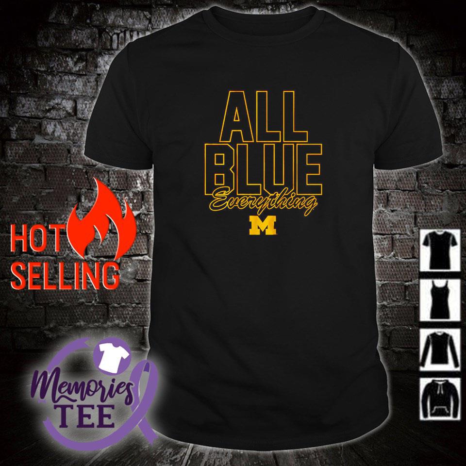 Nice all blue everything Michigan Wolverines football shirt