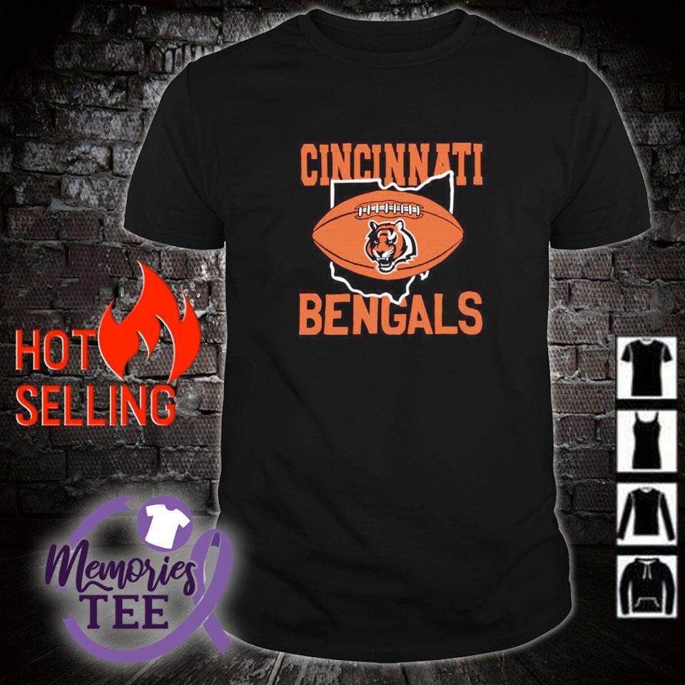 Nice cincinnati Bengals football Ohio map shirt