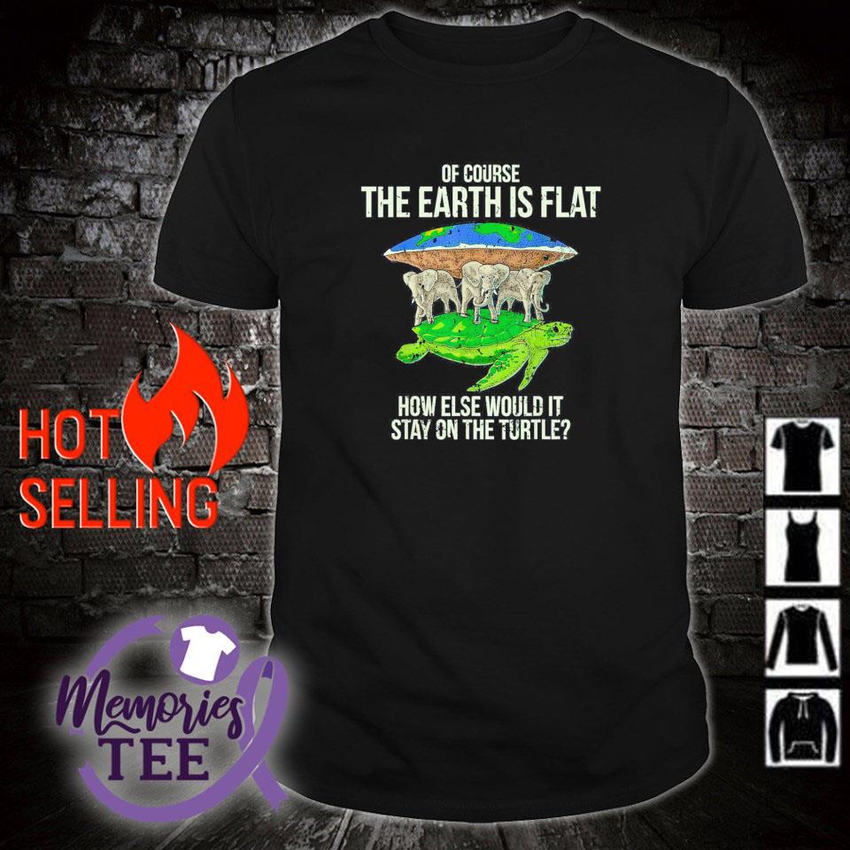 Original of course the earth is flat how else would it stay on the turtle shirt