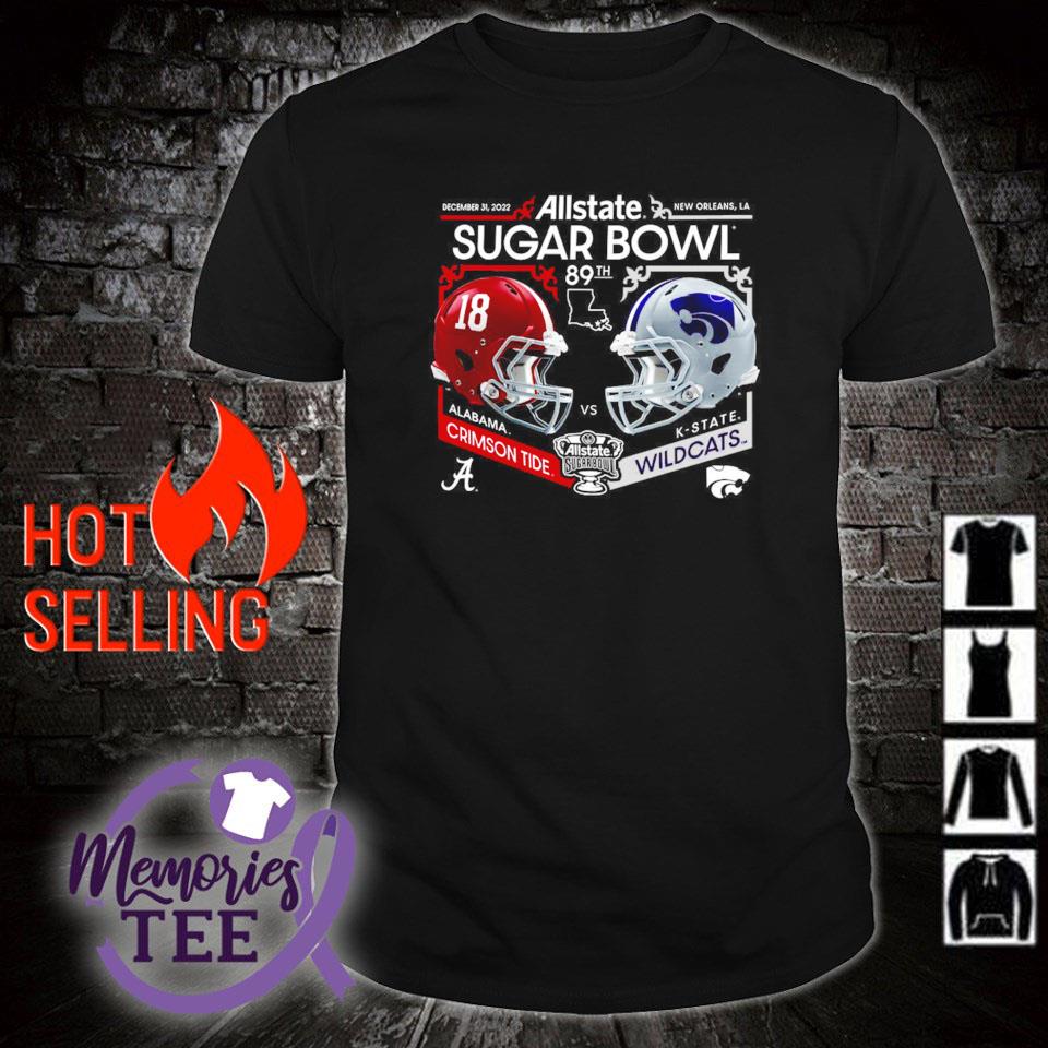 Premium alabama Crimson Tide vs K-State Wildcats 2022 Sugar Bowl 89th hemet matchup shirt