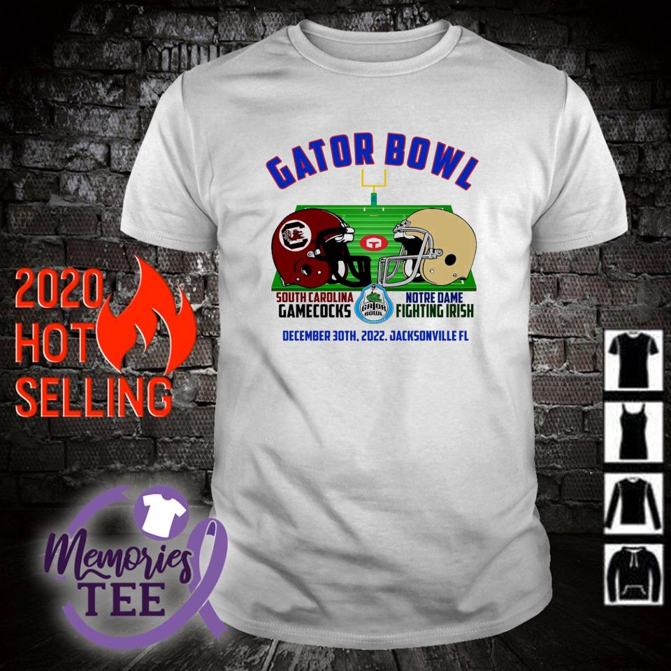 Premium gator bowl 2022 South Carolina Gamecocks vs Notre Dame Fighting Irish helmet shirt