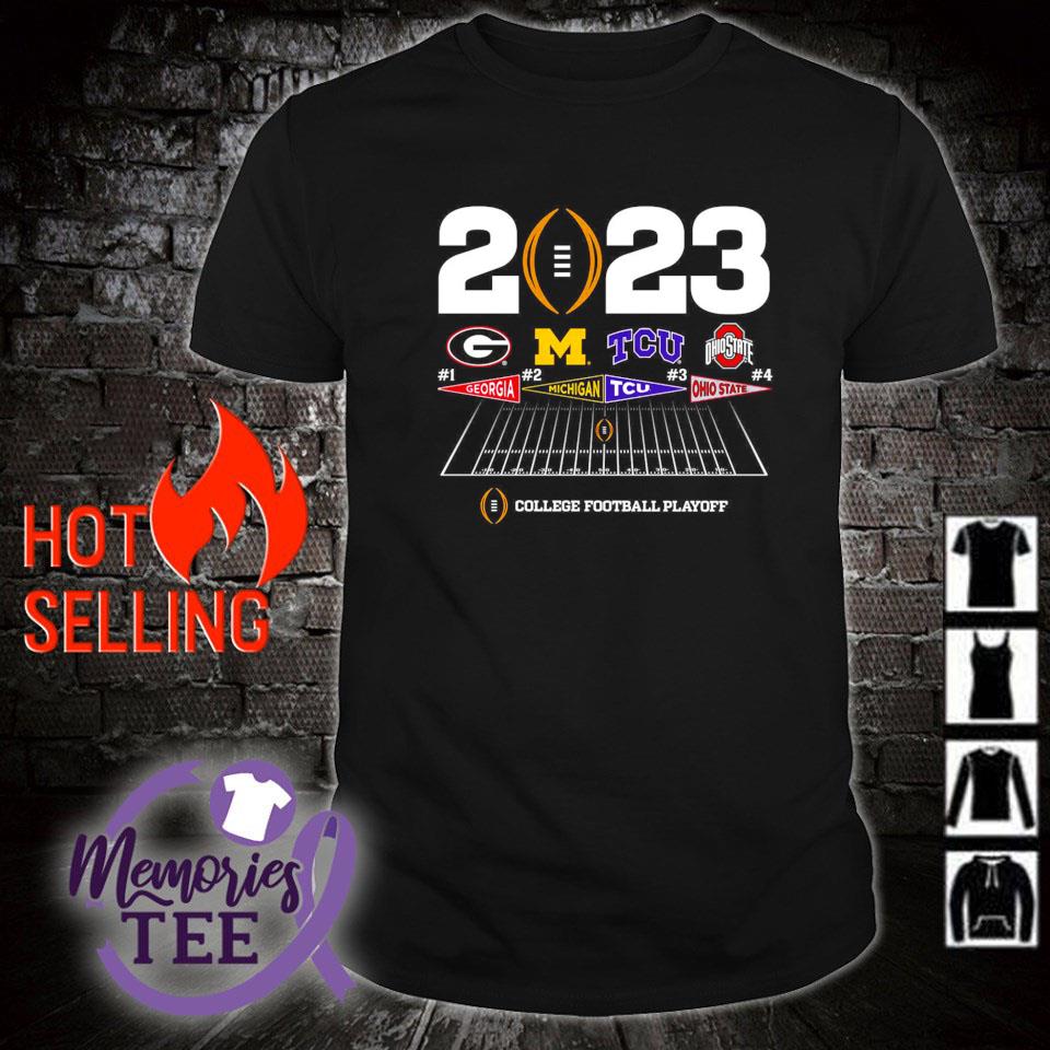 Top college football playoff 2023 4 team announcement shirt