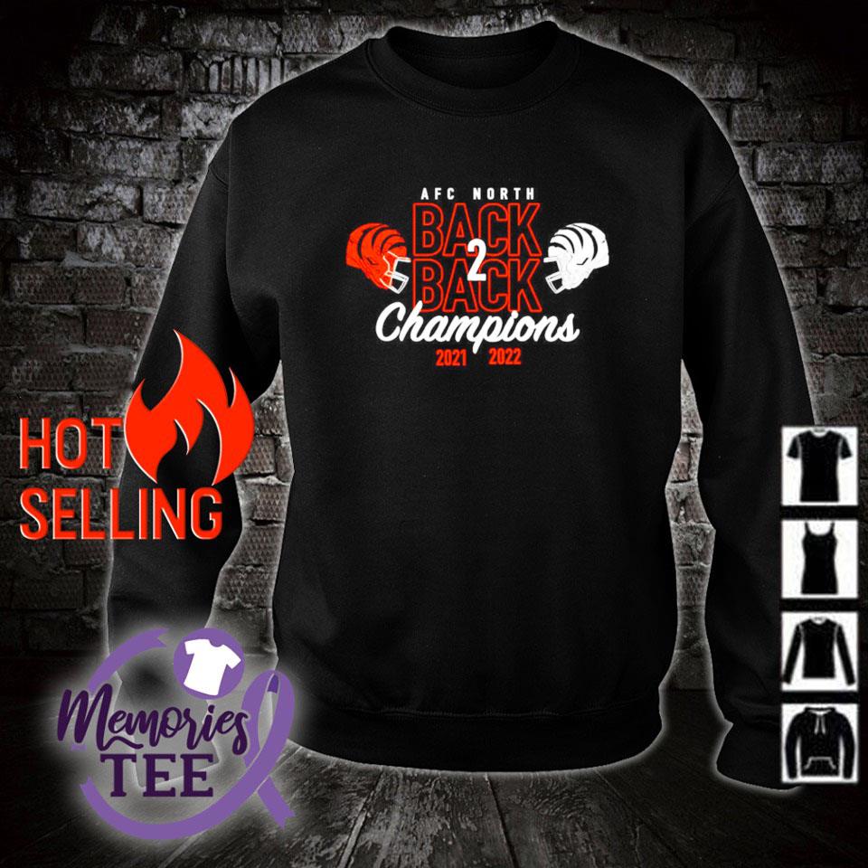 Original Cincinnati Bengals Back 2 Back Champs 2022 2023 Afc North Champs  Helmet T-shirt,Sweater, Hoodie, And Long Sleeved, Ladies, Tank Top