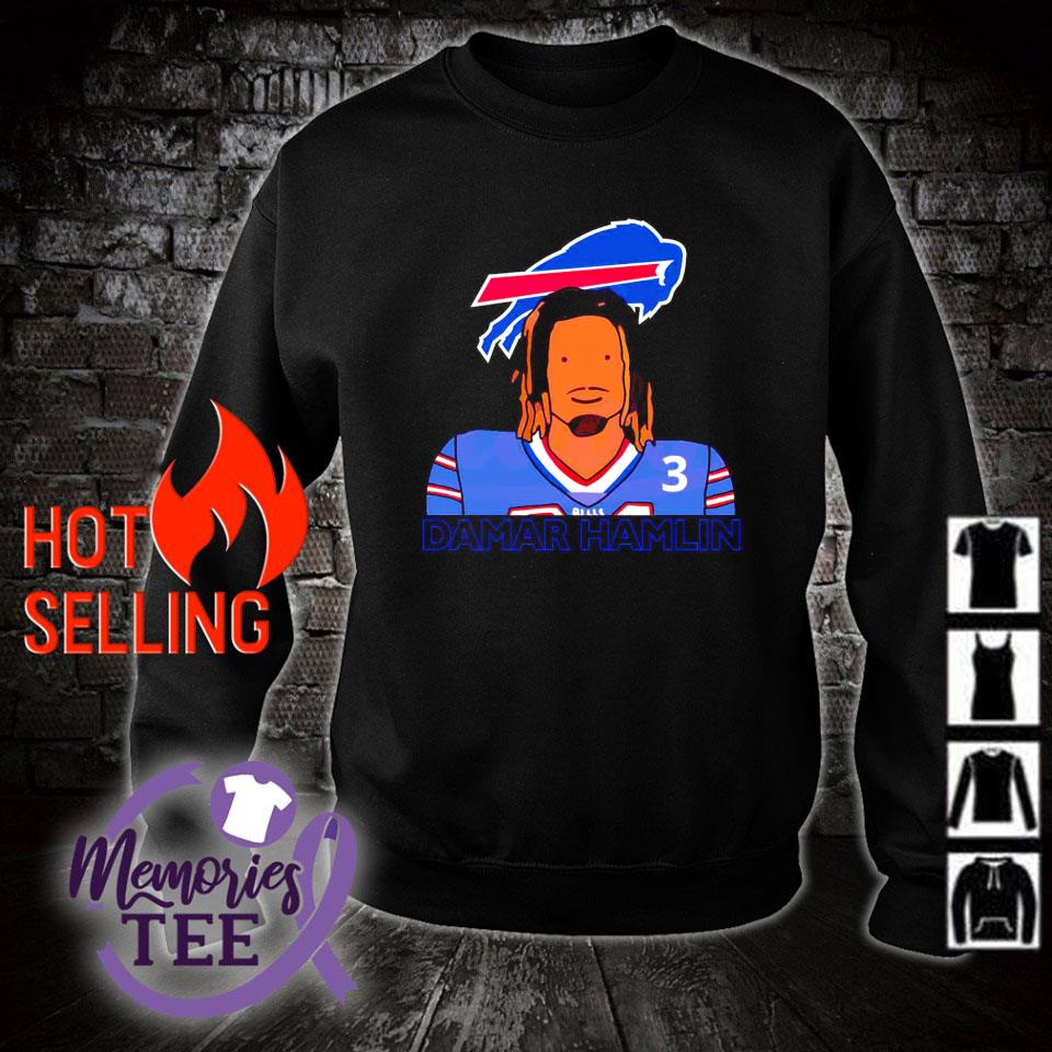 Damar Hamlin 3 Buffalo Bills football player glitch poster shirt