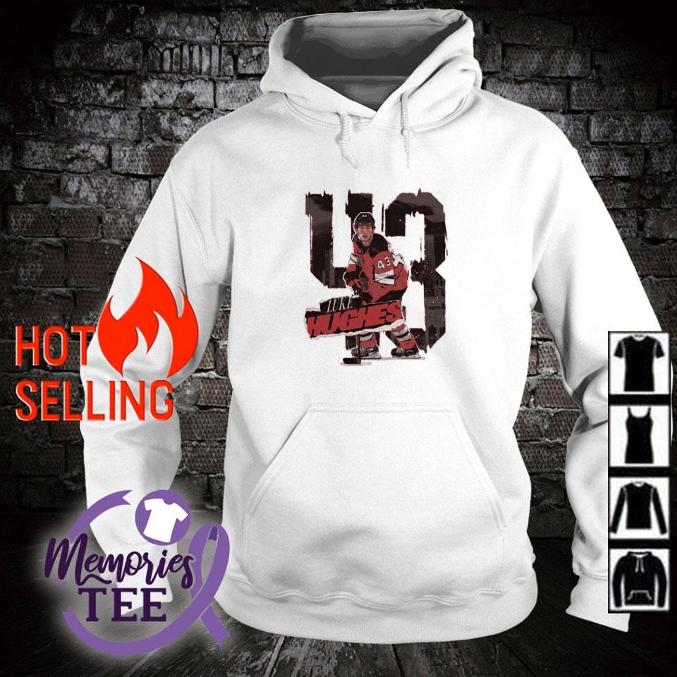 SALE!!! Luke Hughes #43 New Jersey Devils Name & Number T shirt Gift Fan  S_5XL