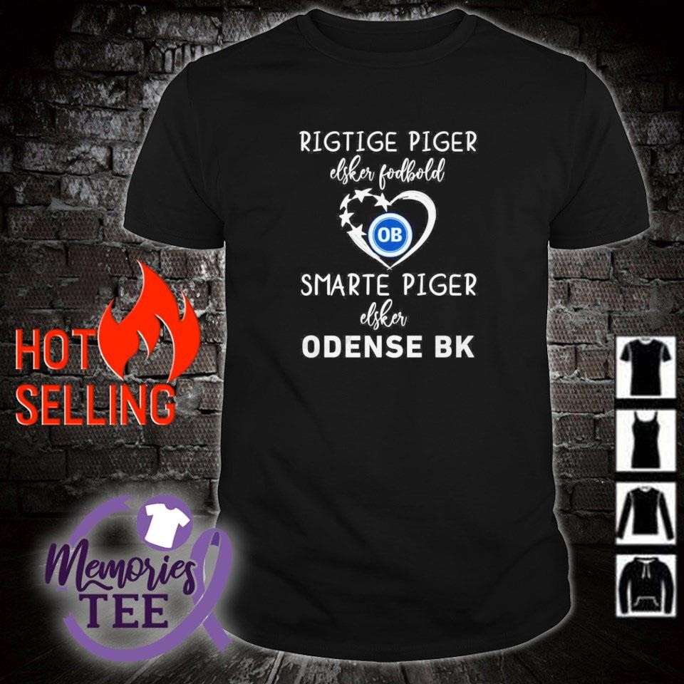 Premium rigtige piger elsker fodbold smarte piger Odense BK shirt, hoodie and tank top