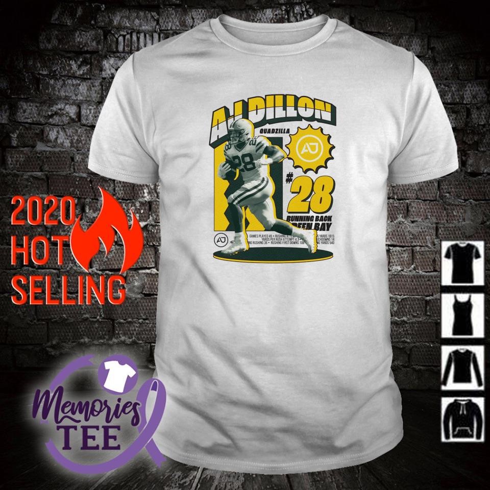 Green Bay Packers Homage #28 A.J. Dillon Quadzilla T-Shirt at the Packers  Pro Shop