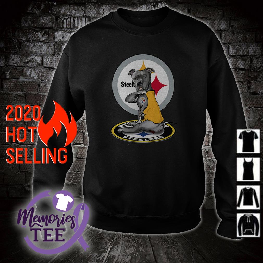 Pitbull tattoo Pittsburgh Steelers shirt, hoodie, sweater and v