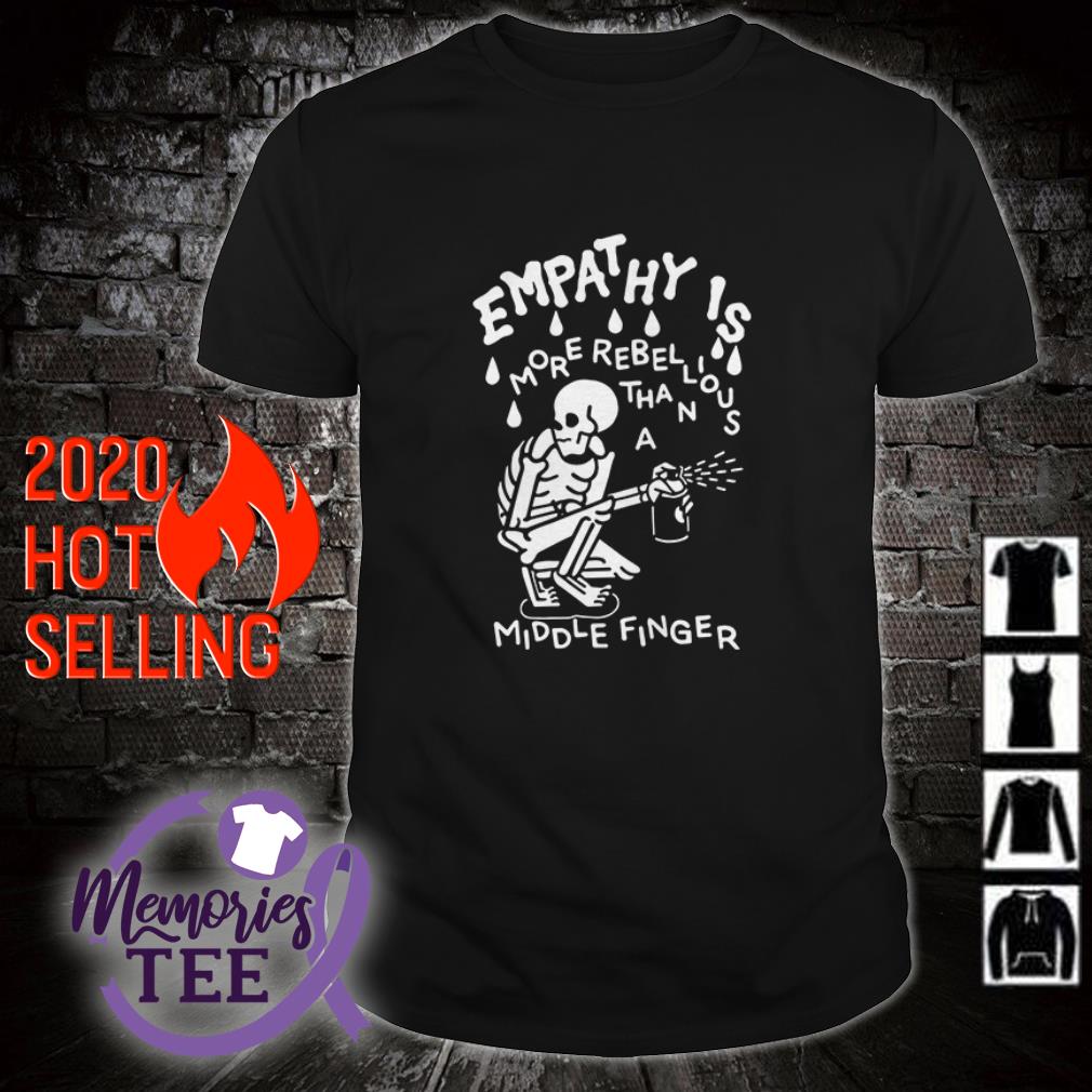 skull middle finger shirt