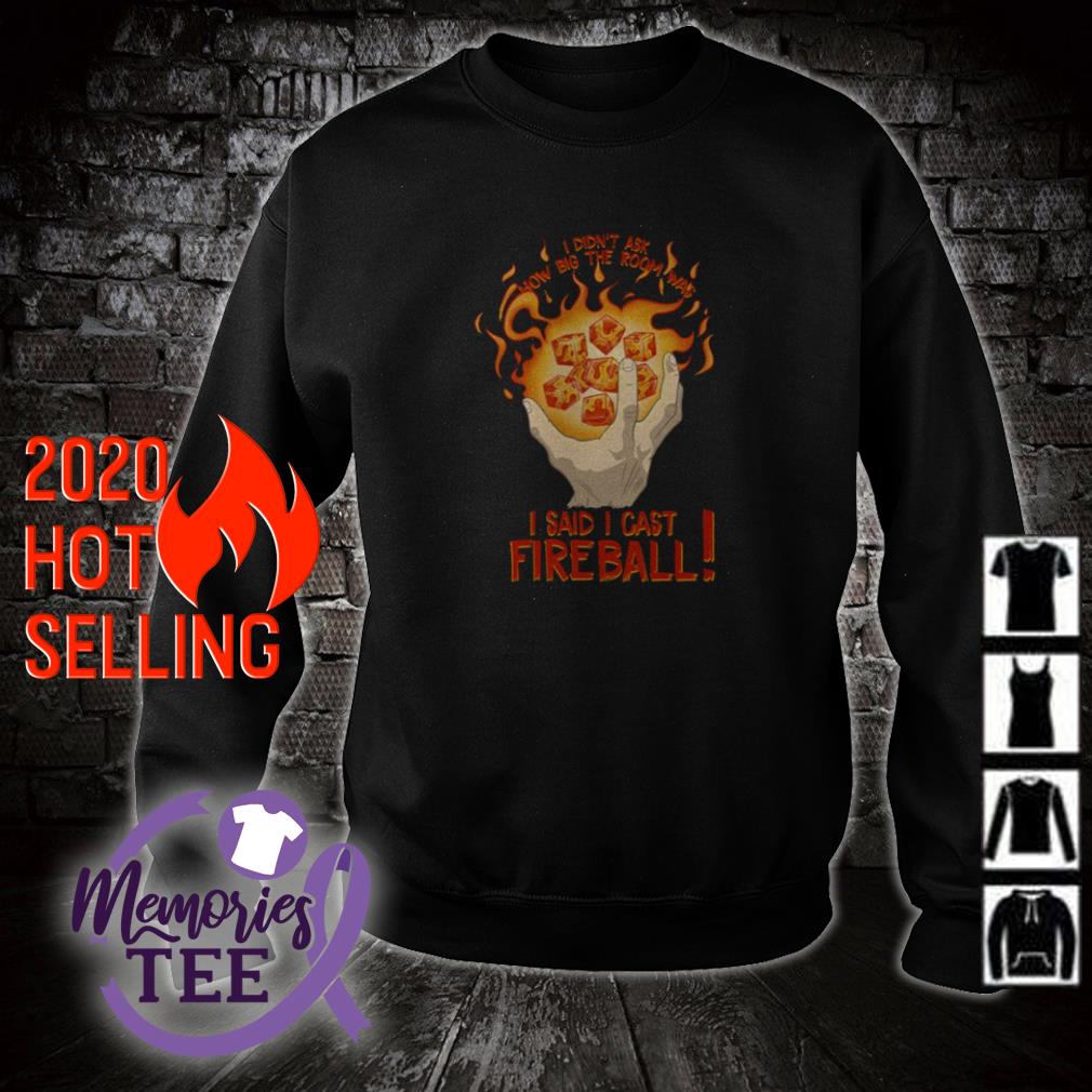 I Didn T Ask How Big The Room Is I Said I Cast Fireball Shirt Hoodie